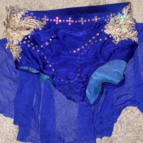 Solo navy blue custom dance costume - Picture 3 of 6